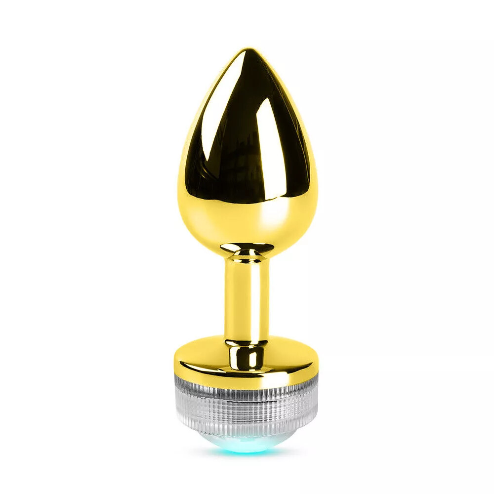 Metal LED Light Up Butt Plug with 20 Key Remote Control S/M/L 3 Sizes