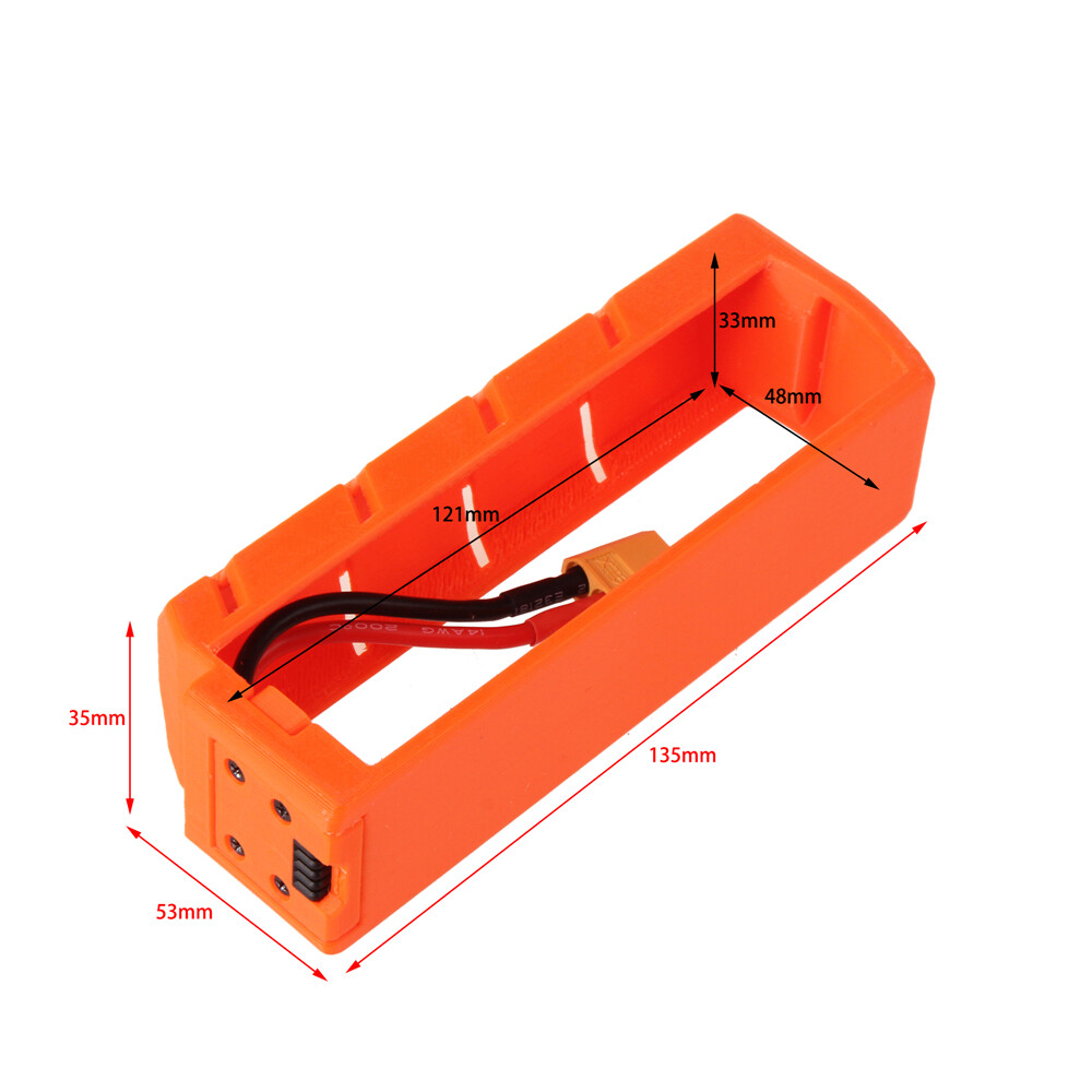 Workermod Extended Lipo Battery Cover3D Print for Rival Perses Modify Toy