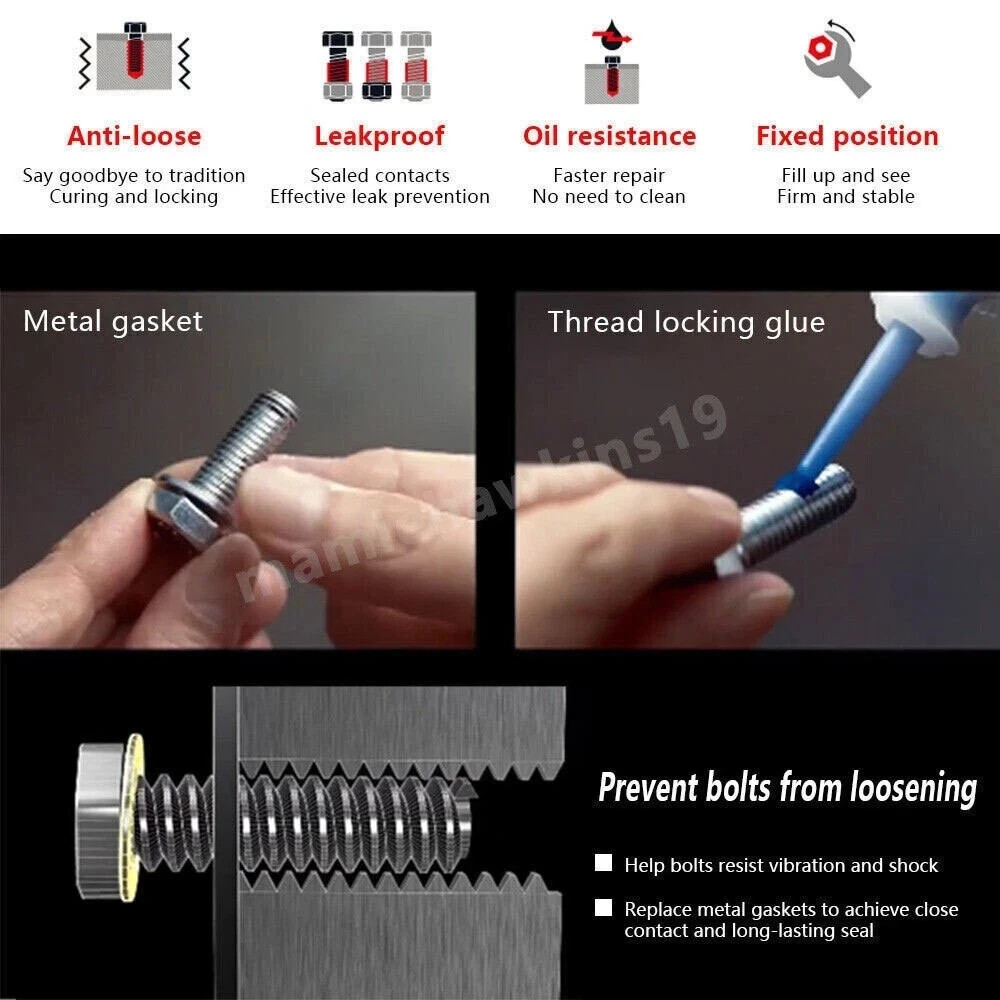 50ml 243 Thread Lock Bolt Stud Fast Fix Screw Glue Nut Compound DY