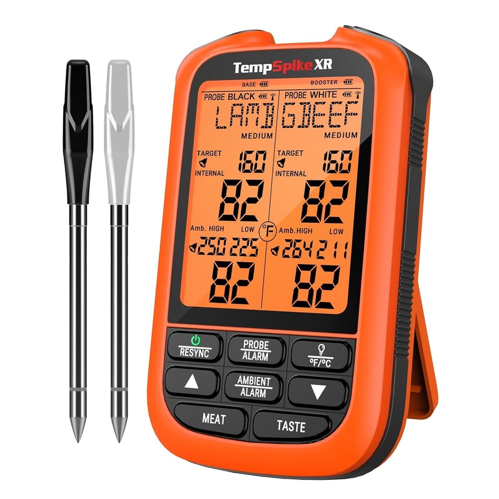 Elegant Wireless Digital Meat Thermometer - 1000FT Range Ideal Gift for Grilling