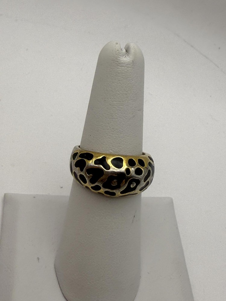 Chunky Animal Print Pattern Ring 6.5