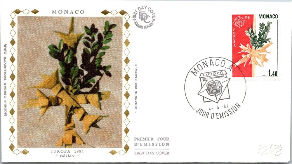 Monaco FDC 1981 SC #1278 EUROPA "Folklore" - J21170