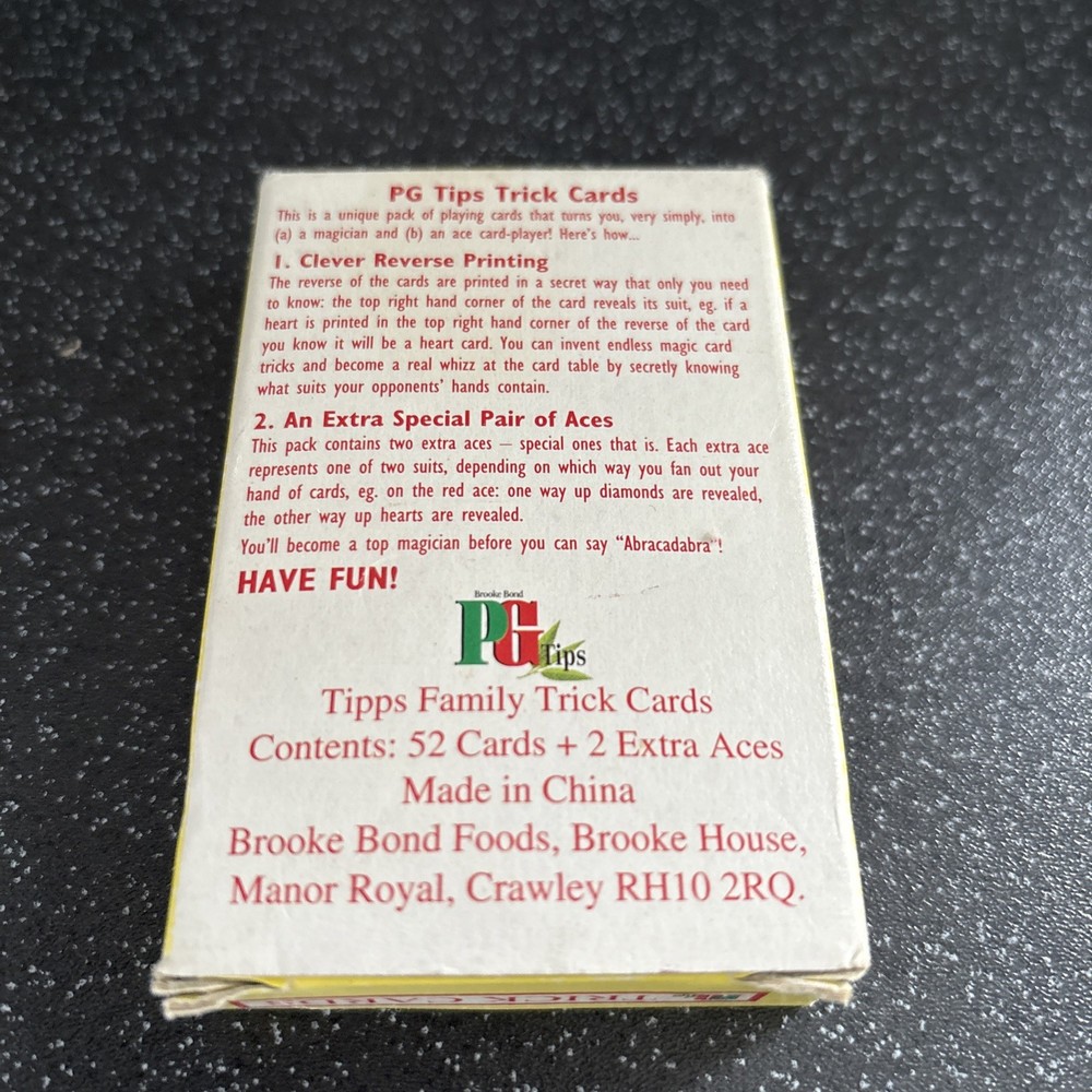 PG Tips Trick Playing Cards