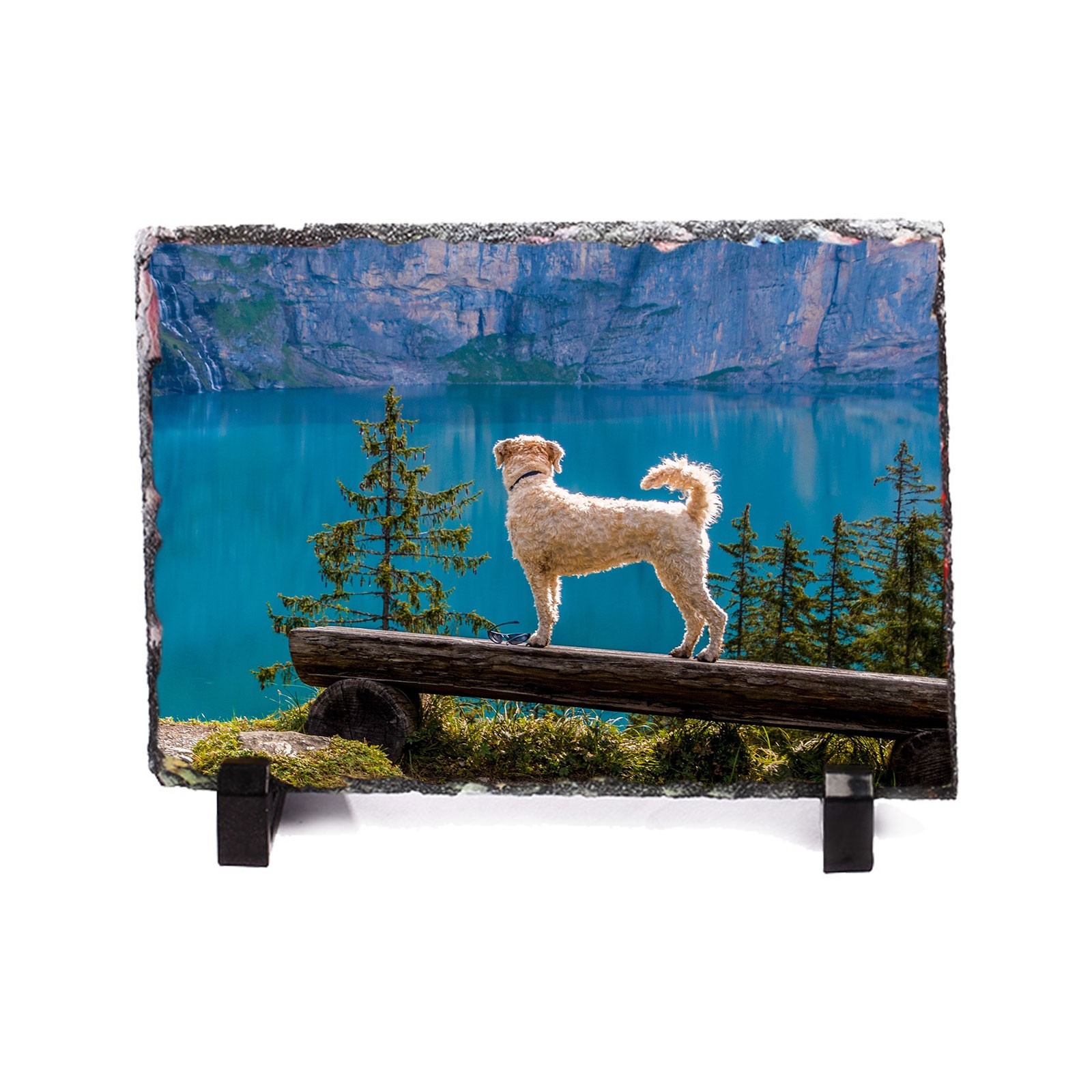 CALCA 15pcs 7.87" x 11.8" Sublimation Slate Rock Plaque Blanks w/ Display Holder