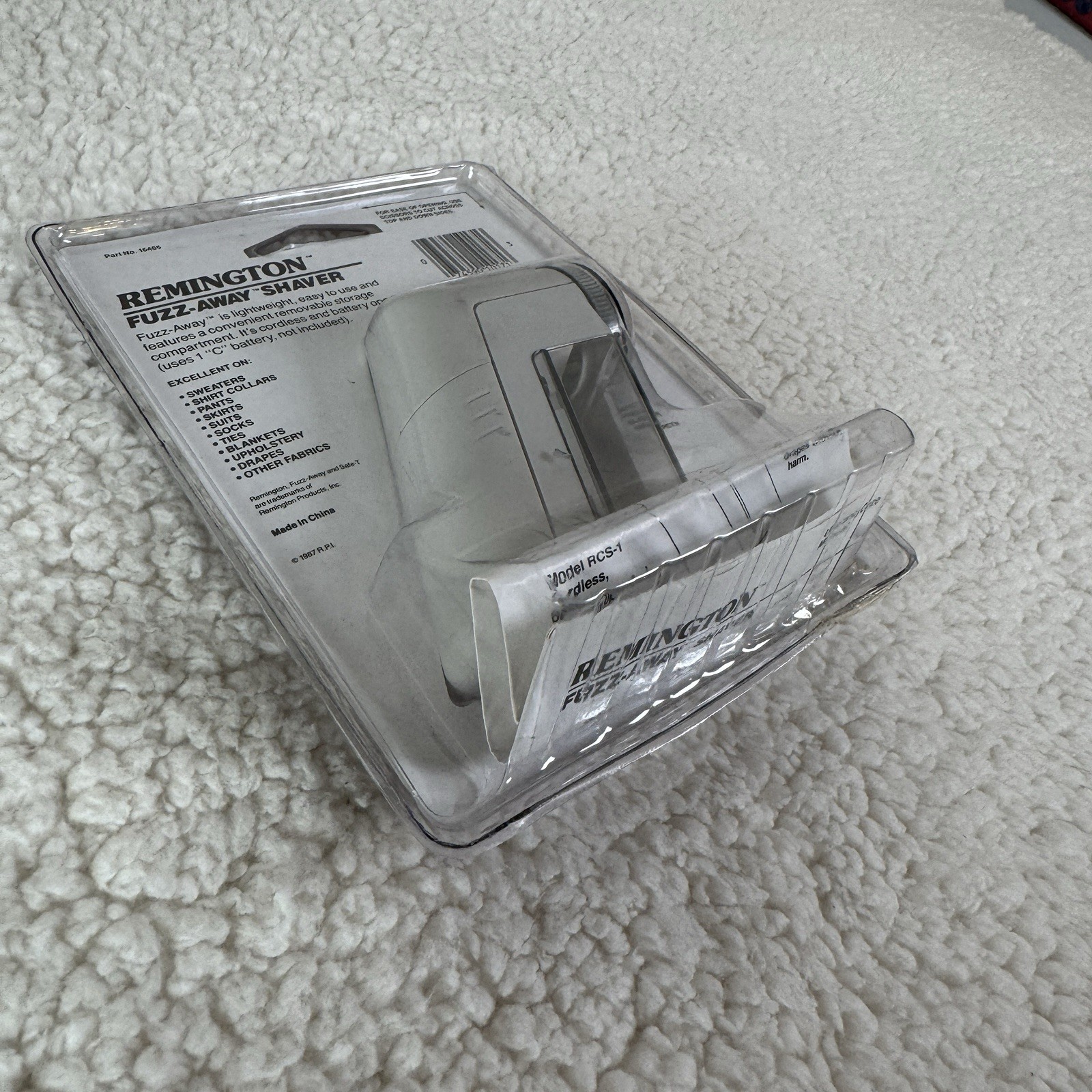 Vintage Sealed Remington Fuzz-Away Fabric Shaver RCS-1 – 1987 – Cordless – NIB