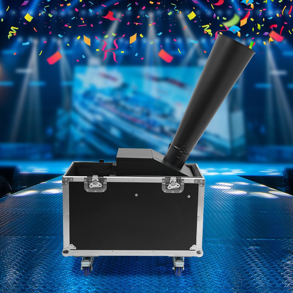 CO2 Confetti Machine with Flight Case Confetti Blaster Jet 19.68 ft Black