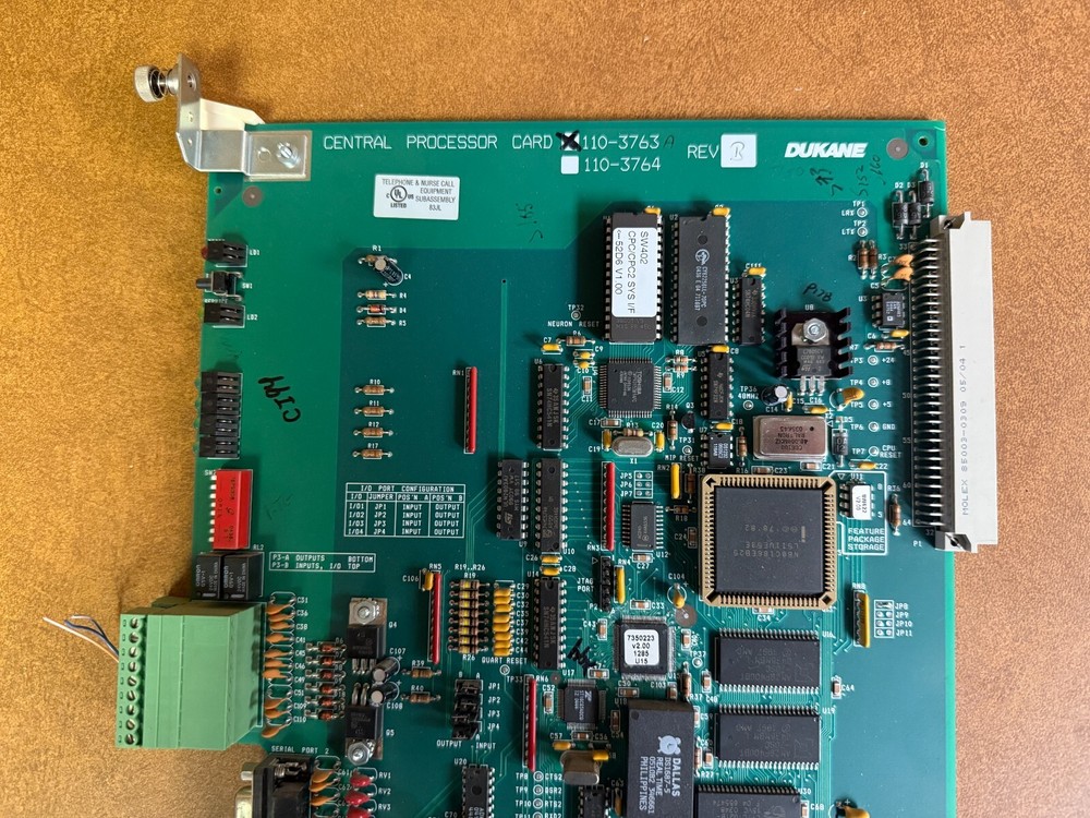 Dukane 110-3763 Central Processor Card for a StarCall Intercom System