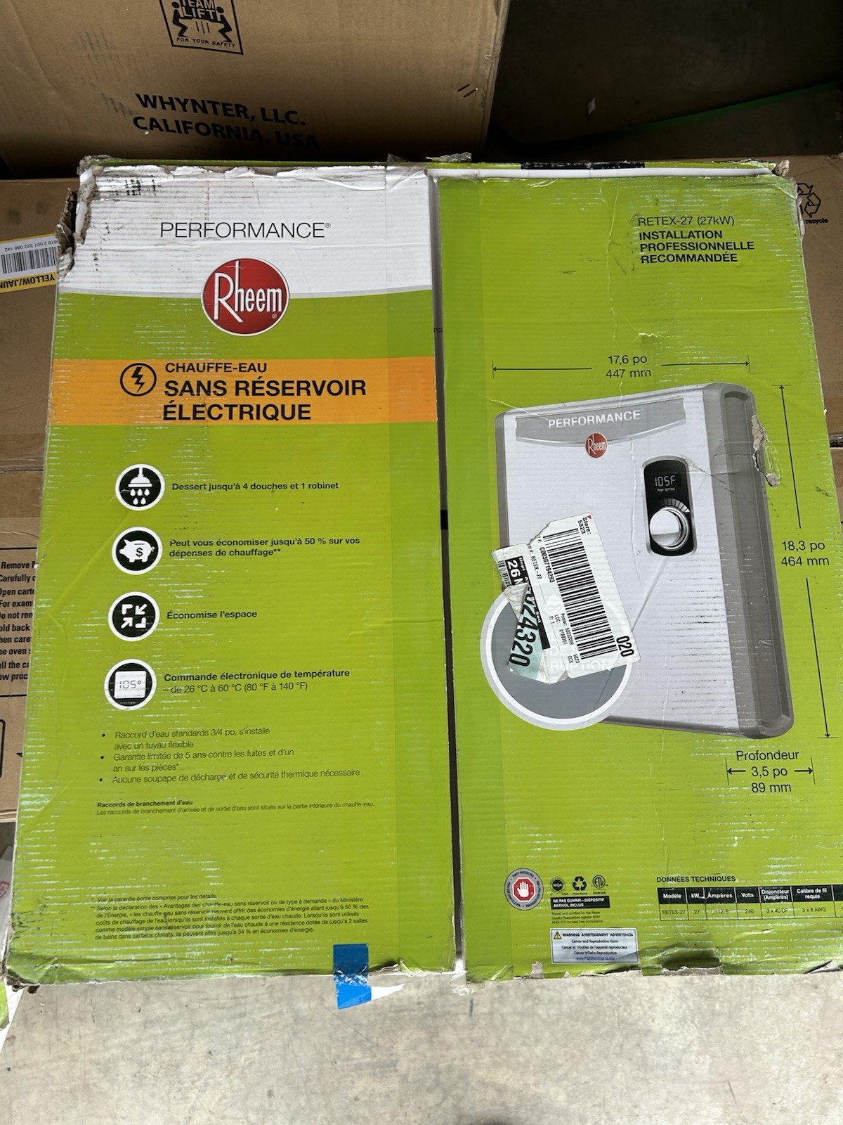 Rheem RETEX-27 Electric Tankless Water Heater