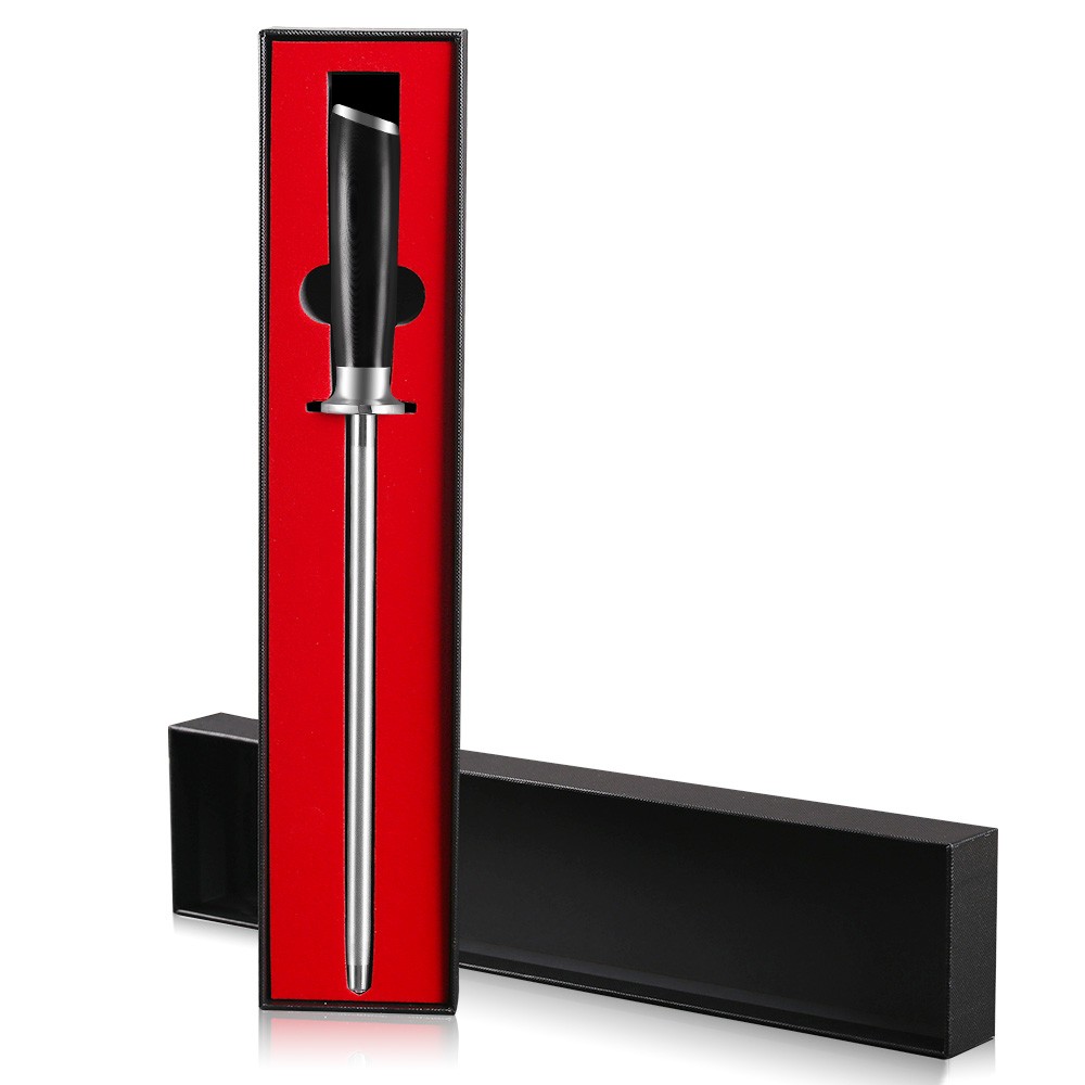 9'' Diamond Sharpener Rod Kitchen Knife Sharpening Stick Fr Damascus Steel Knife