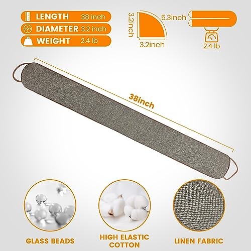 Under Door Draft Stoppers 38 Inch, Heavy Triangle Stop Draft 38 inch Brown