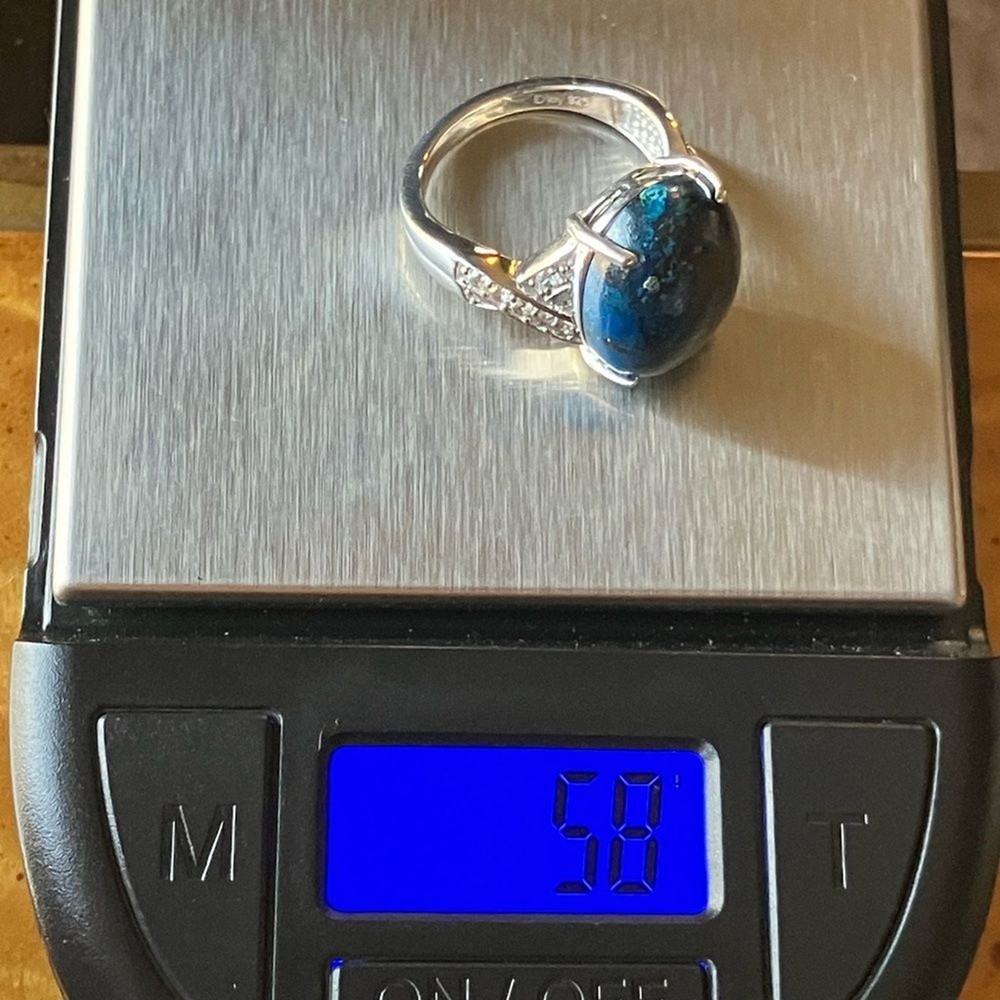 Natural Shadowkite Sterling Silver Ring Size 6