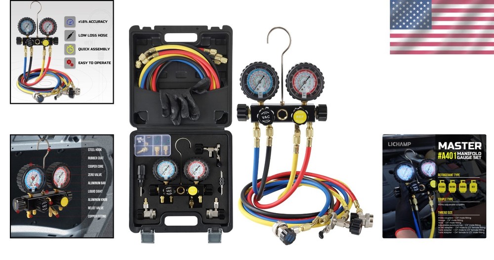 Multifunctional Refrigerant Gauge Set for AC Systems
