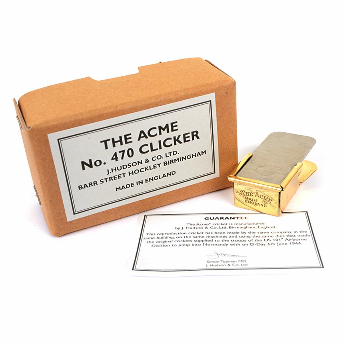 Acme No. 470 Paratrooper Clicker - Cricket Airborne Normandy WW2 Reenactment