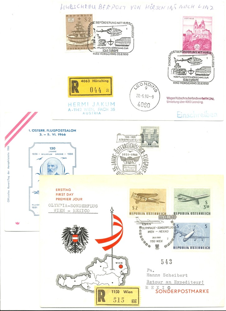 AUSTRIA 1964/90 --6 x SPEC FLIGHT CV --VF