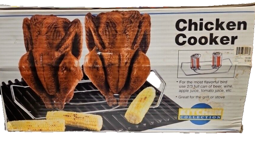 KITCHEN COLLECTION TWO CHICKEN COOKER WITH TWO BEER CANS