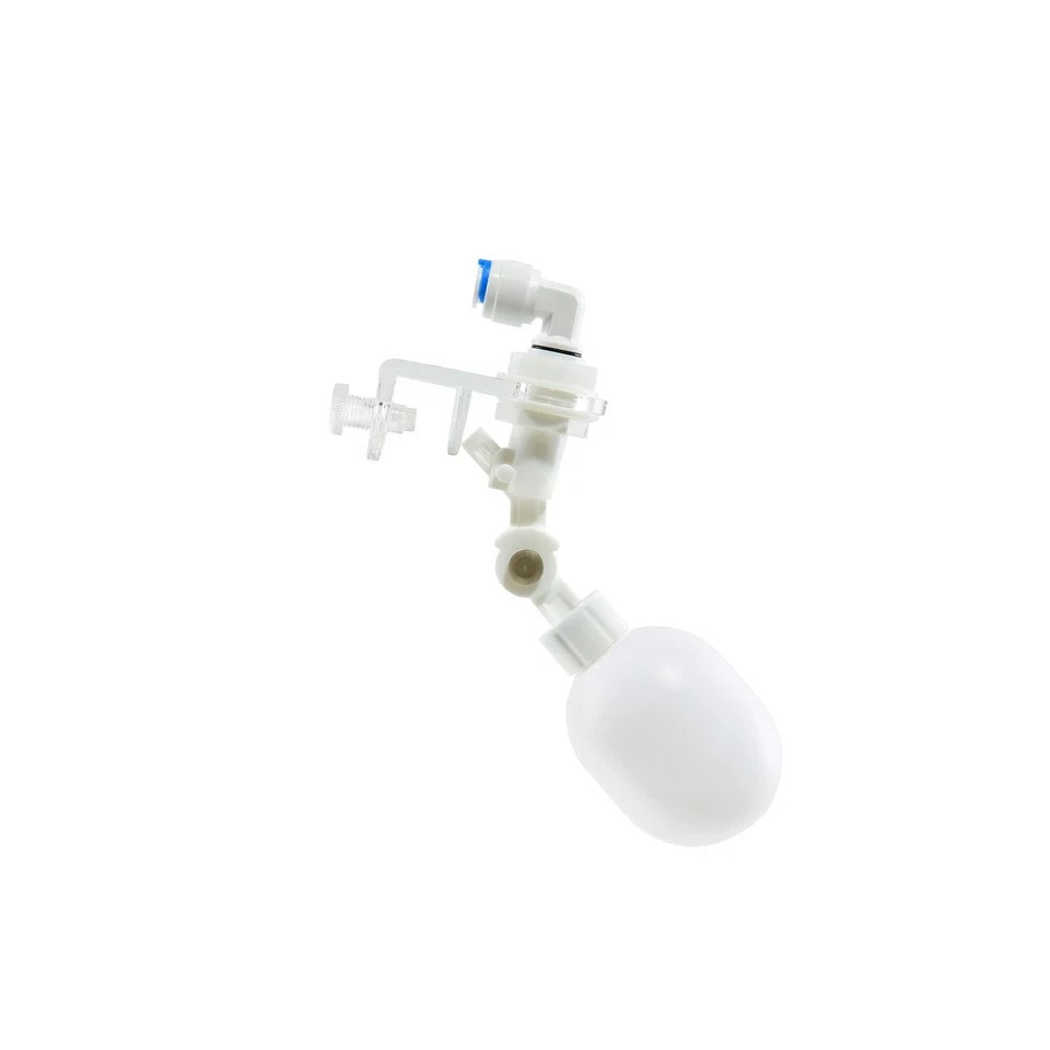 1/4 inch Plastic Adjustable Tube Float Valve Kit 1 + 5 Connect, White
