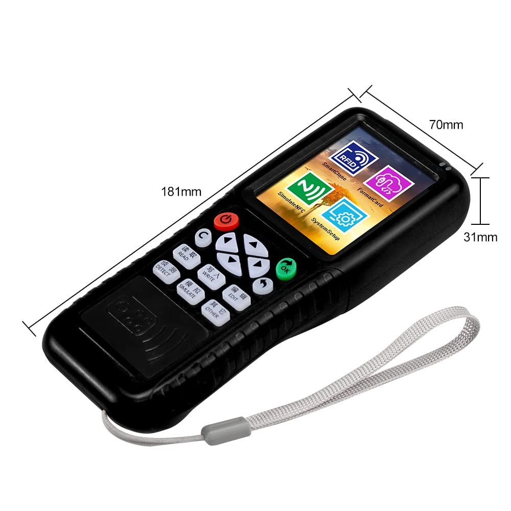 HERNAS RFID Reader Writer Duplicator, Multi Frequencies RFID Smart Card Progr...