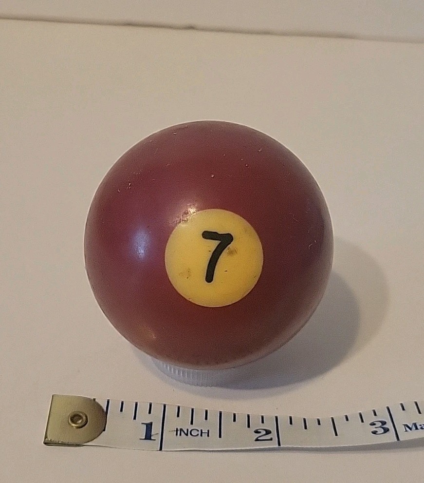 Vintage No. 7 Solid Red Pool Ball Billiard 2" Replacement (F)