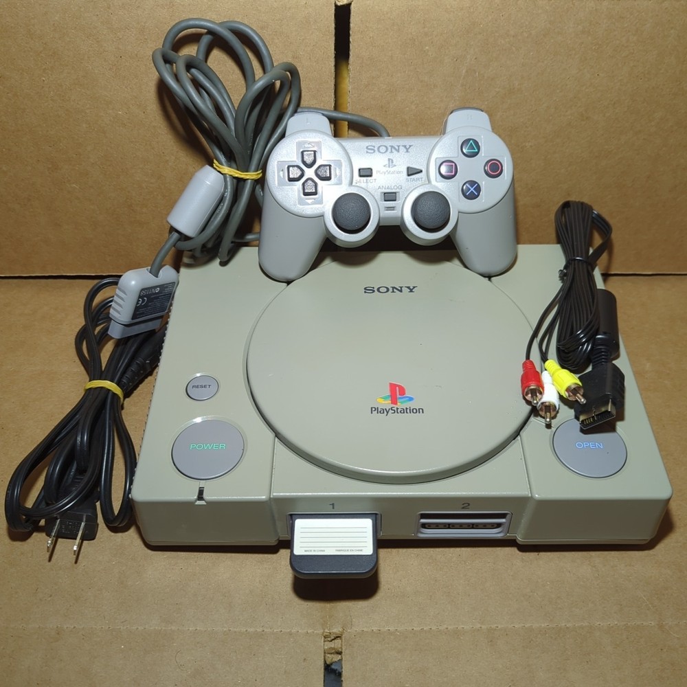 Sony PlayStation 1 PS1 Console SCPH-9001 Bundle w/Memory Card, Controller, Cords
