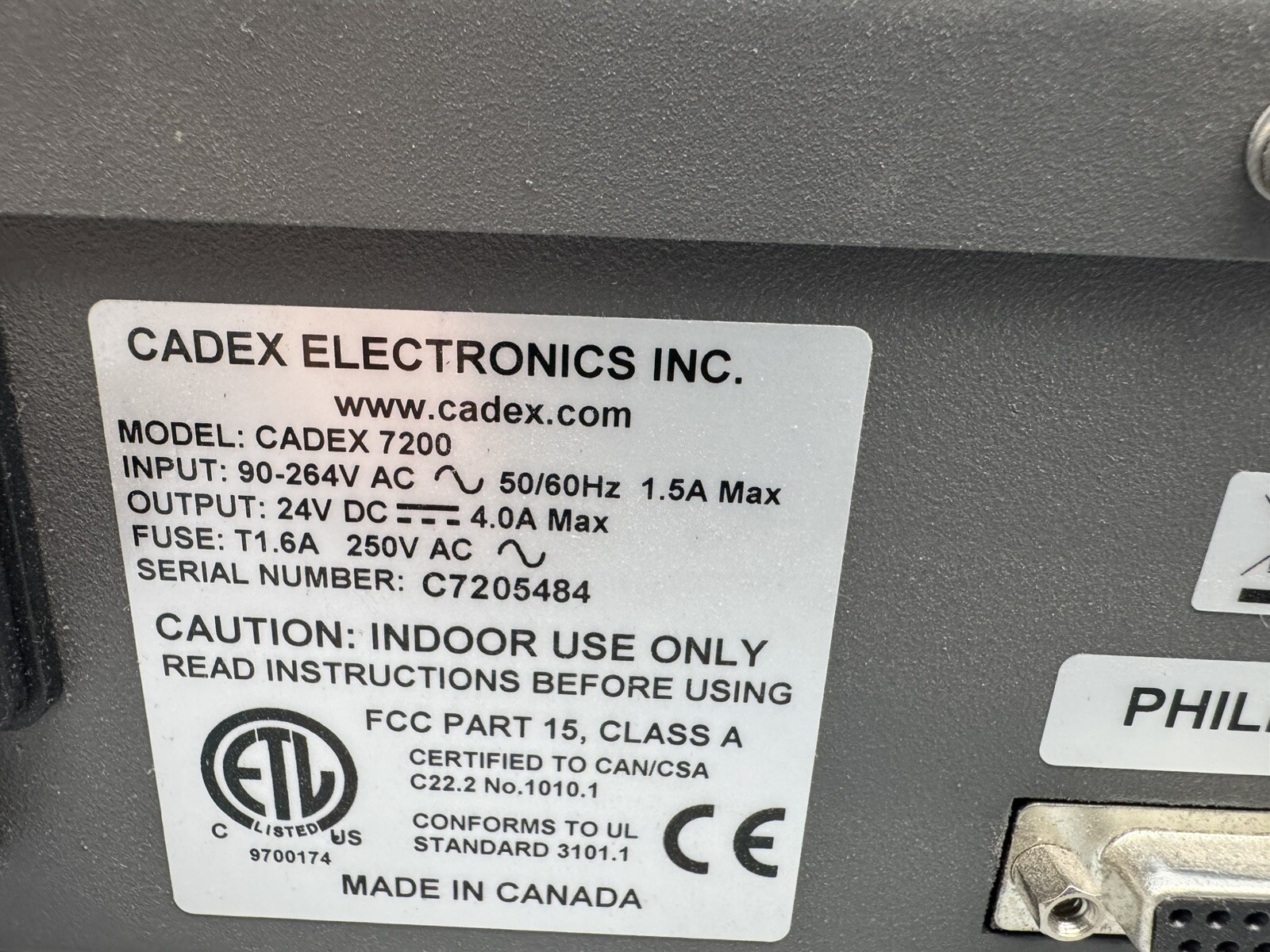 Cadex Electronics C7200 Battery Analyzer Charger W/ Physio LP15 Adapter