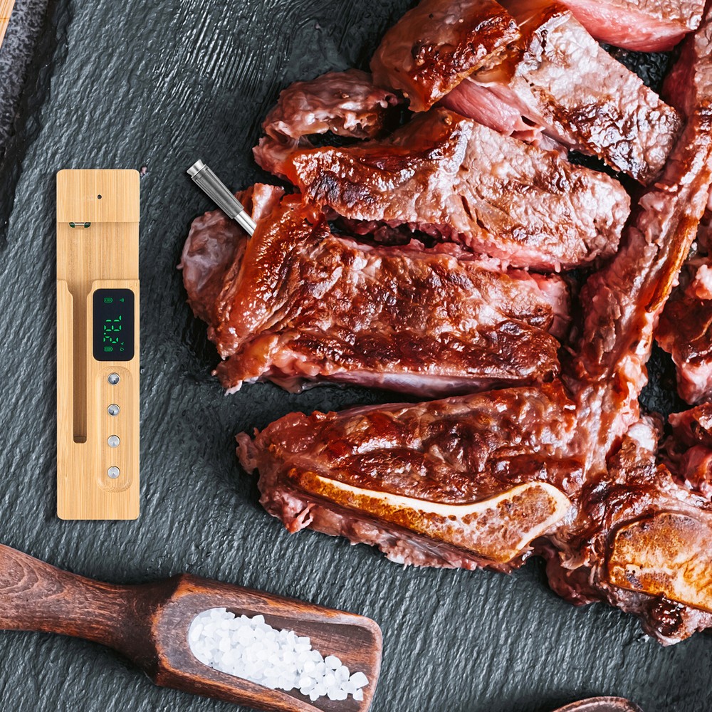 Wireless Meat Thermometer Bluetooth Meat Probe 500 ft Range for Cooking