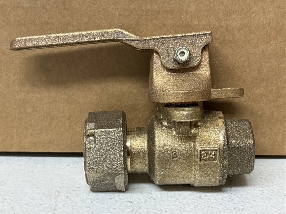 Mueller B-24351 411 Inline Ball MTR Meter Valve 3/4” with Handle NL-A