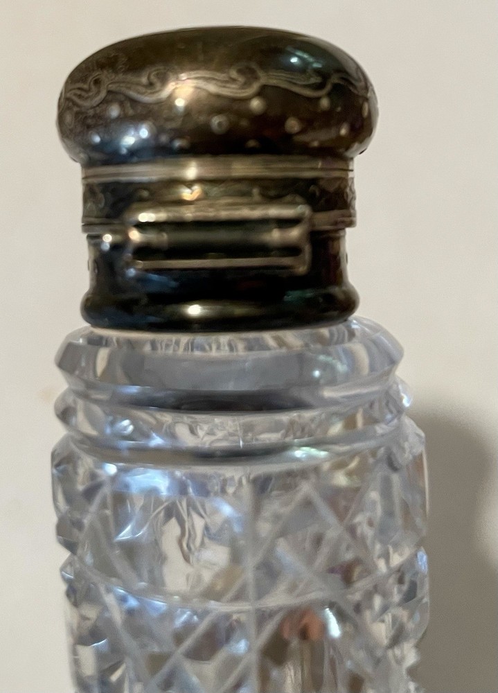 Crystal Sterling Perfume Bottle, 9 Inches