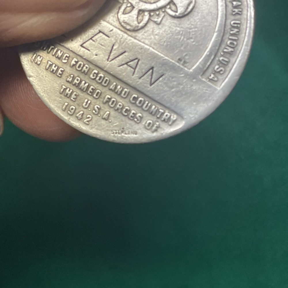 UNIQUE WW2 Sterling Immaculate Conception Medal, Catholic Slavic Union