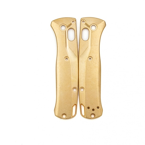 Flytanium Fits Mini Bugout Crossfade Scales For Benchmade Stonewashed Brass Y912