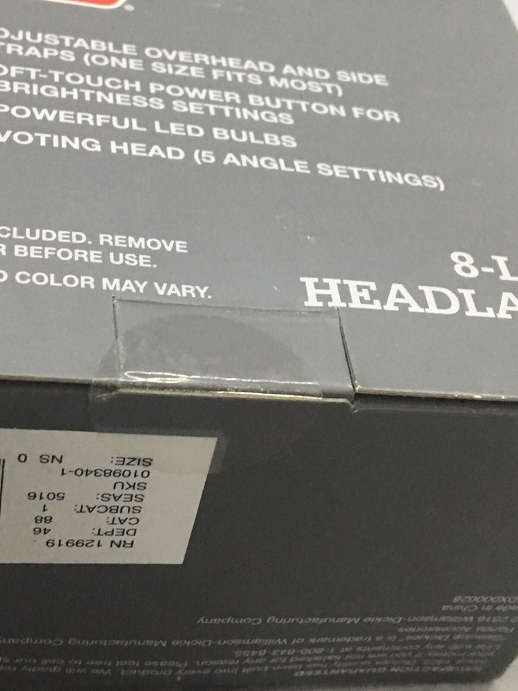 Headlamp Flashlight 8 LED Adjustable Strap Hands Free NEW