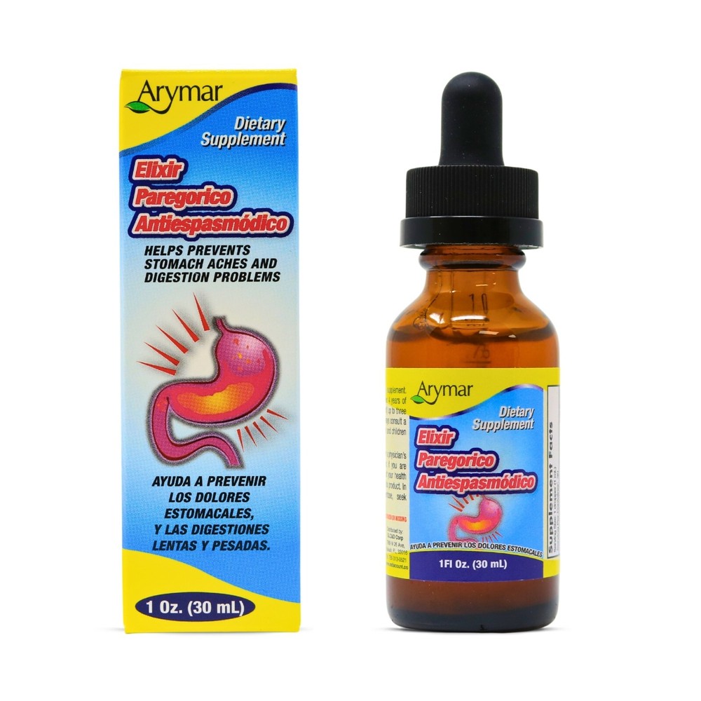 Arymar - Elixir Paregorico Antiespasmodico, Digestive Support, 1fl oz (30ml)