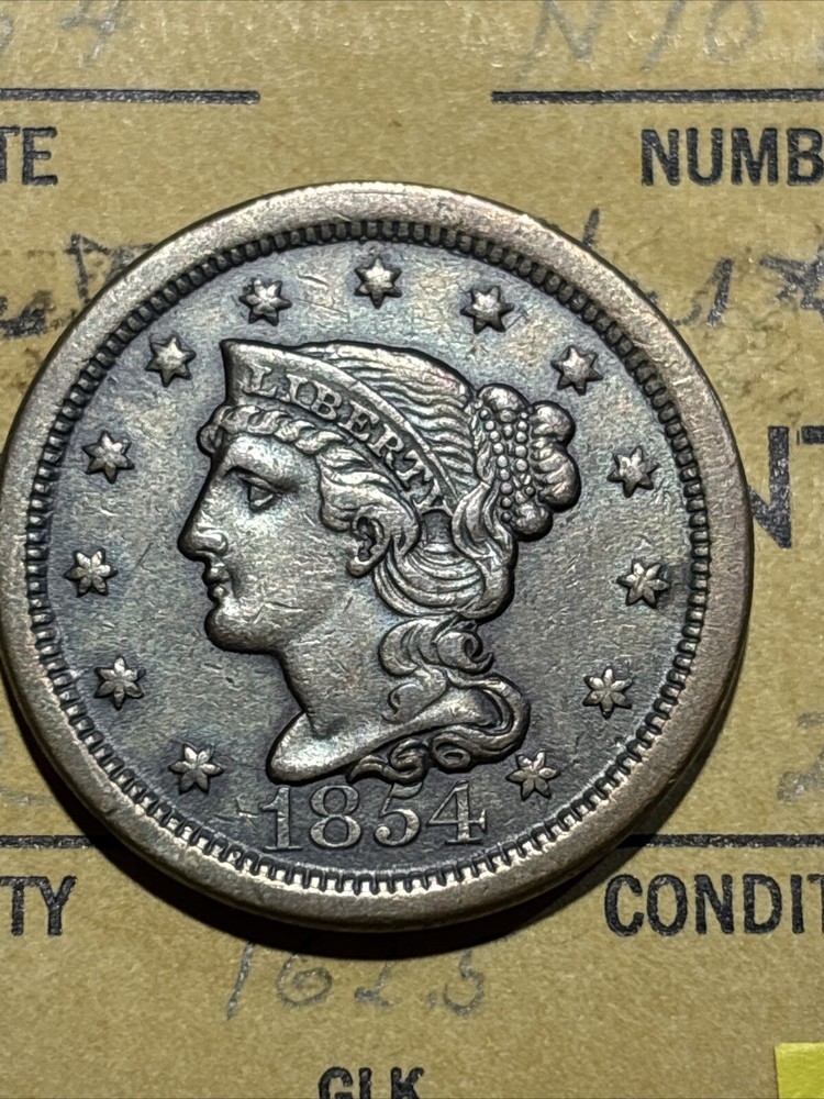 1854 Braided hair Large Cent