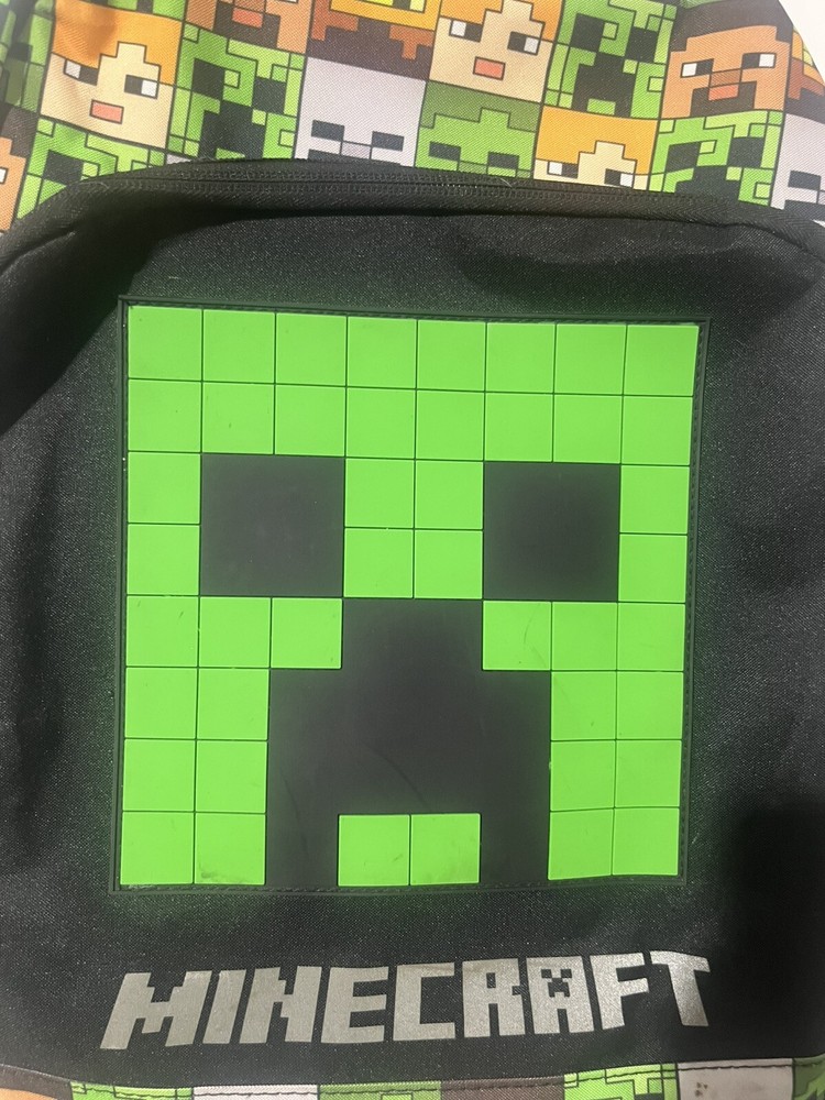 Minecraft Creeper Backpack With Tags