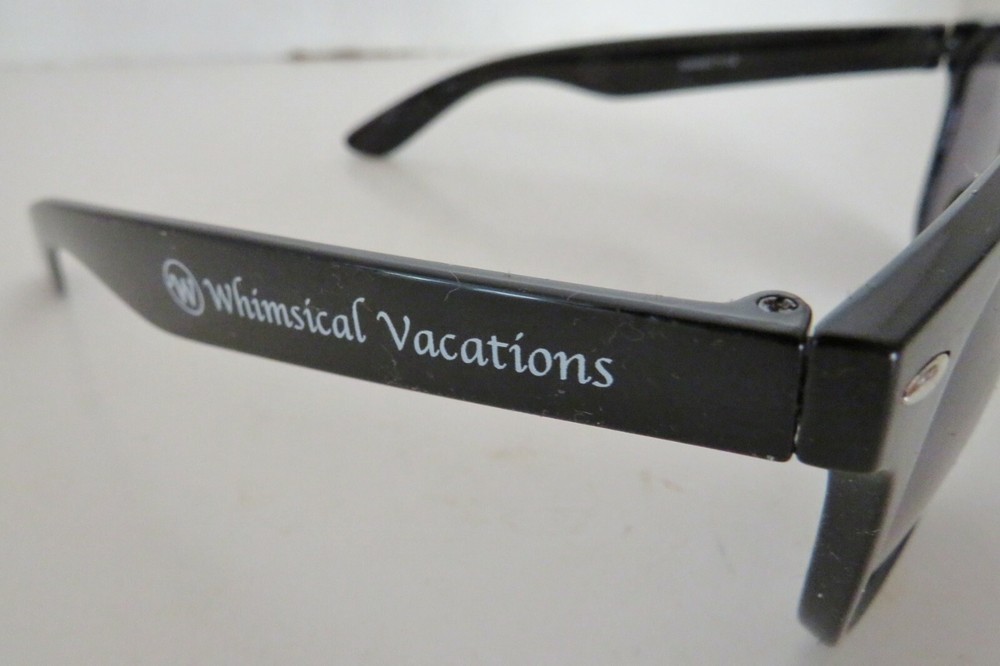 WHIMSICAL VACATIONS SUNGLASSES - Black Frames - New