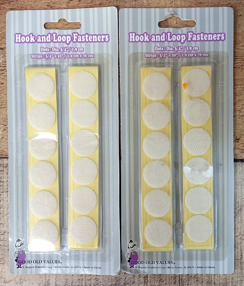 2 Pack - Good Old Values HOOK & LOOP Fasteners - 34'' x 30'' - Style G20317
