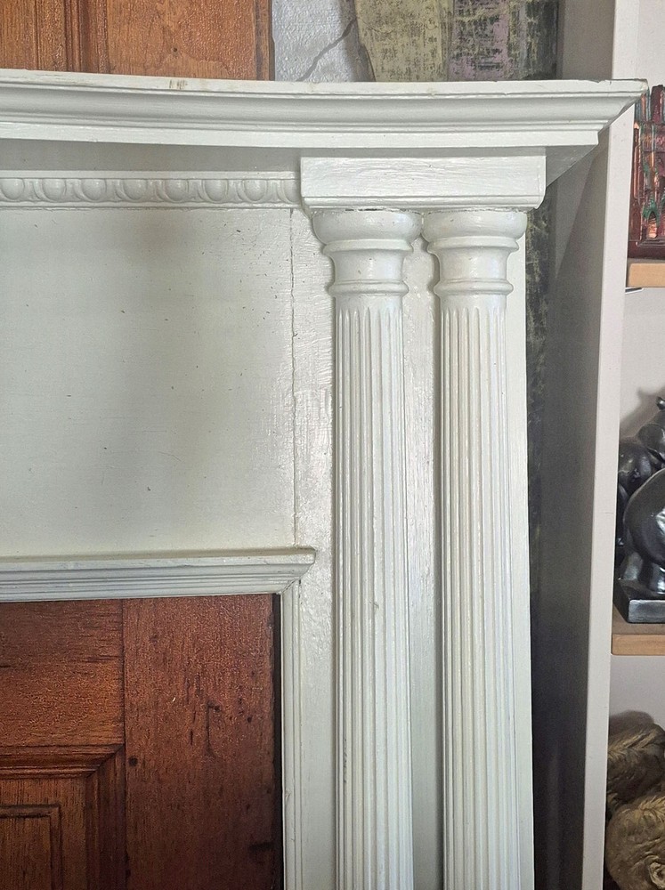 ANTIQUE PAINTED FIREPLACE MANTEL