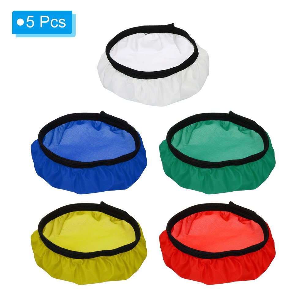 5pc 7" 18cm Soft Diffuser Lamp Cover Light Strobe Reflector Lamp Sock Multicolor