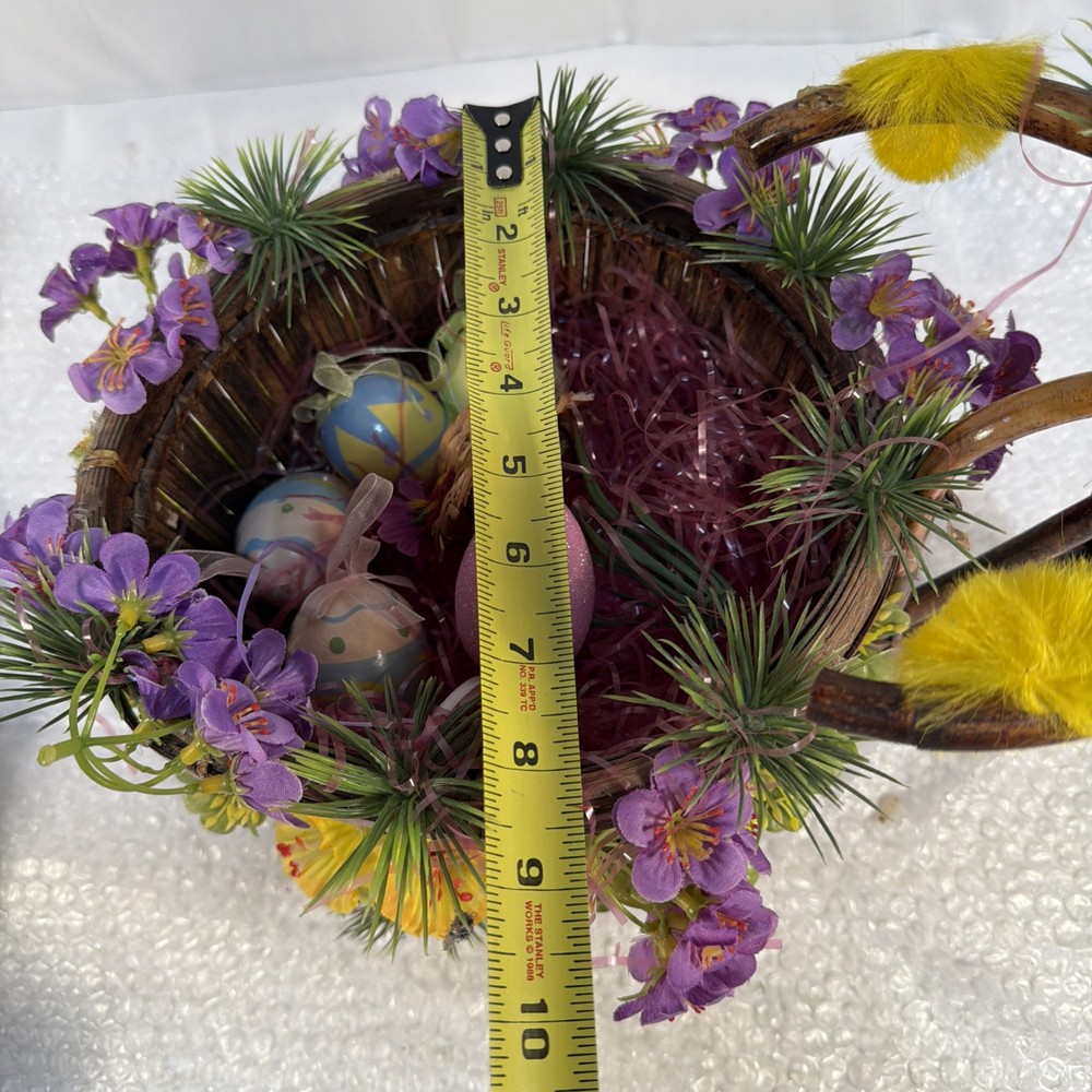 Wooden Decorative Bycle With Easter Bucket
