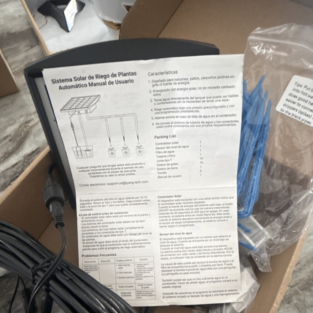 Solar Powered Automatic Drip Irrigation Kit for Balcony Pots, 10 Emitters