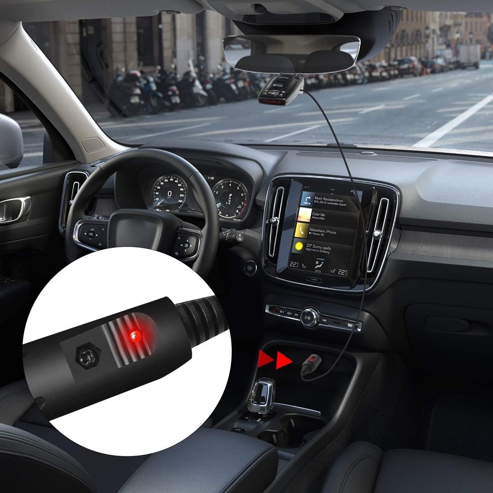 Versatile Radar Detector Power Cable 11.5ft Compatible with Escort & Beltronics