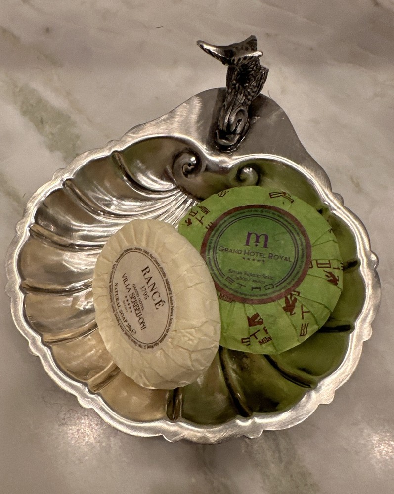 Gorham 5” Silver Plate Koi Fish Decorative Clam Shell Candy Trinket Dish YC 245