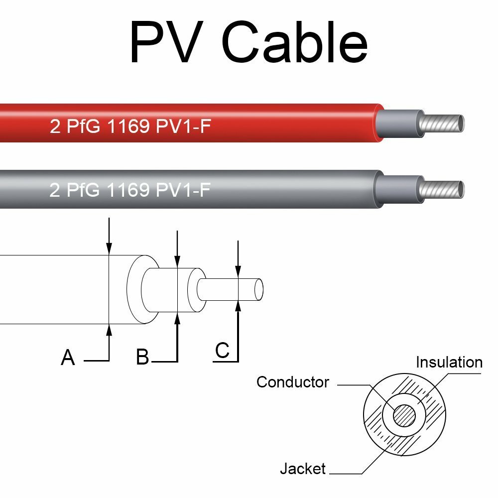 1 Pair Black+Red Solar Panel Extension Cable Wire Solar Connectors 10 AWG Gauge