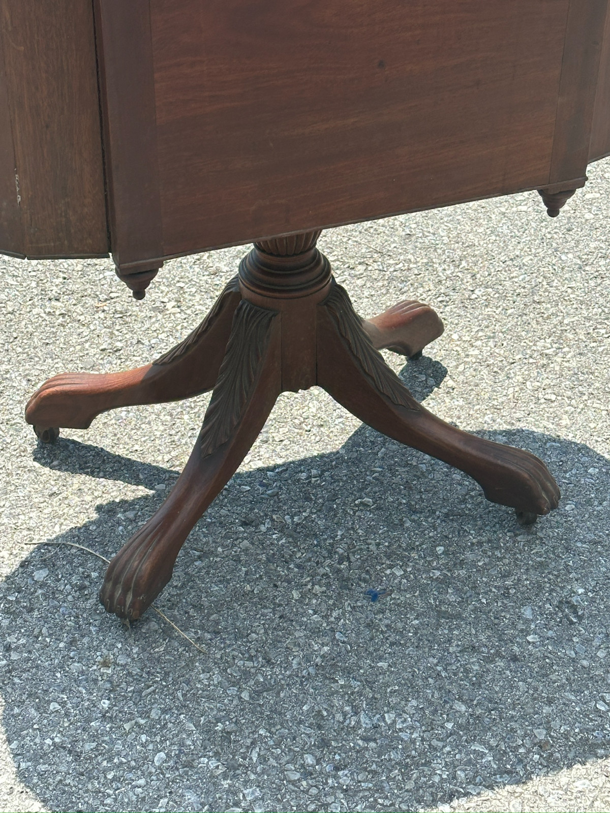 antique 1800s walnut sewing stand table Lancaster pa provenance Washington
