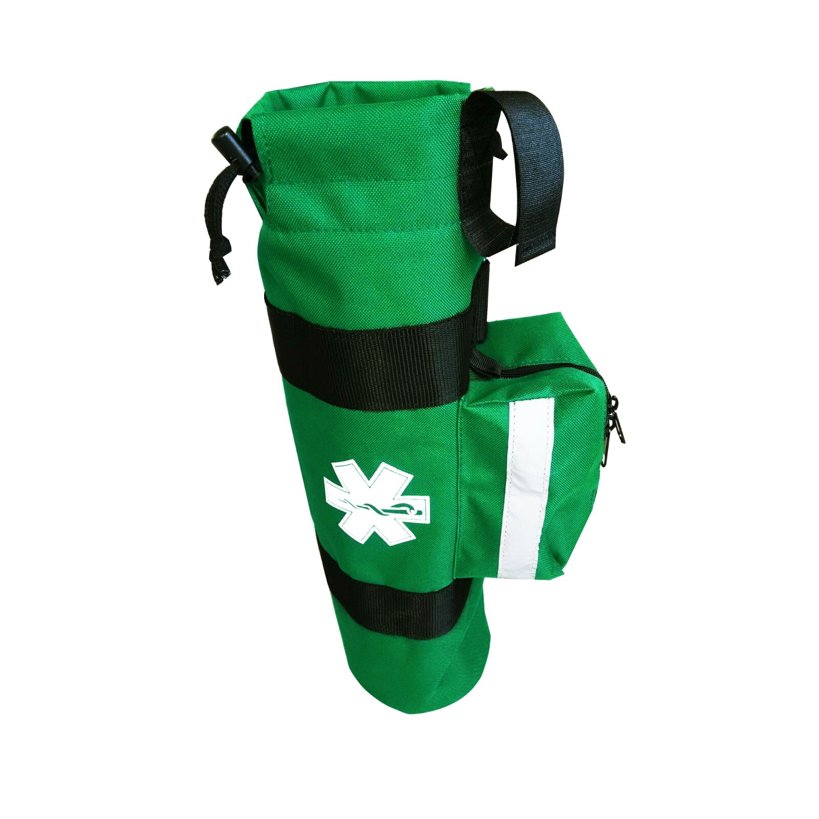LINE2design Oxygen Sleeve EMS Medical Rescue Cylinder Bag with Side Pocket Green