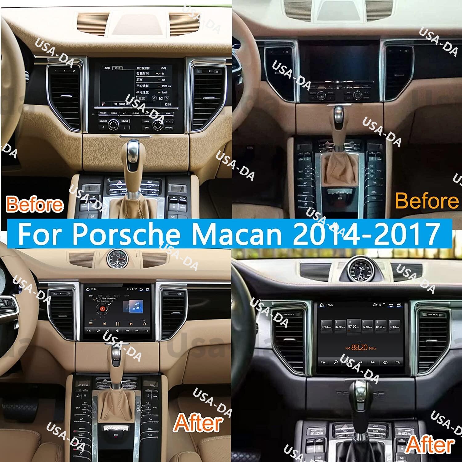 8.4" touch screen Car Radio Navigation GPS CarPlay for Porsche Macan 2014-2017