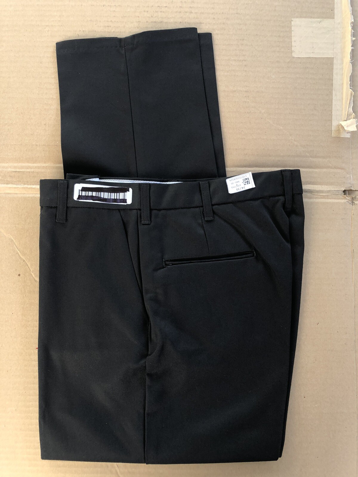 Lot 3 Cintas Comfort Flex Black Work Pants Size 36x32 #945-35 Very Comfortable