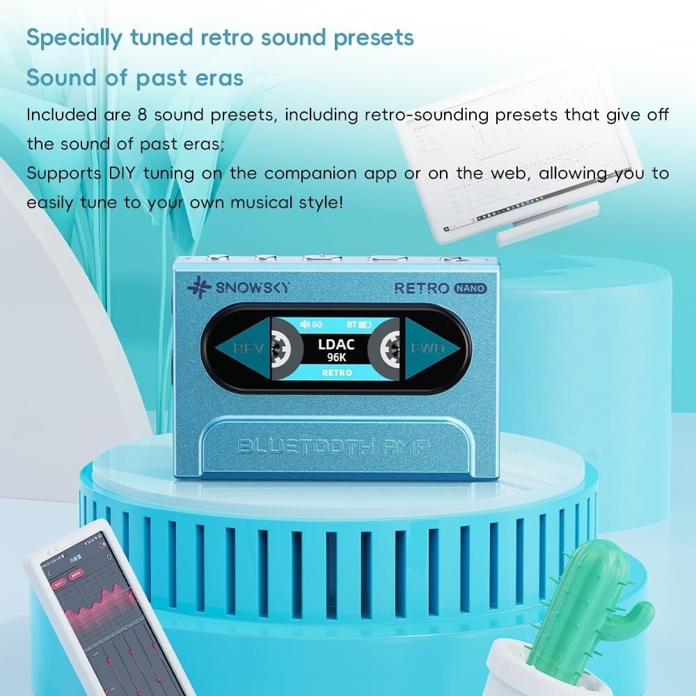 FiiO/Snowsky Retro Nano Bluetooth USB DAC AMP w/3.5mm & 4.4mm Output (Blue)