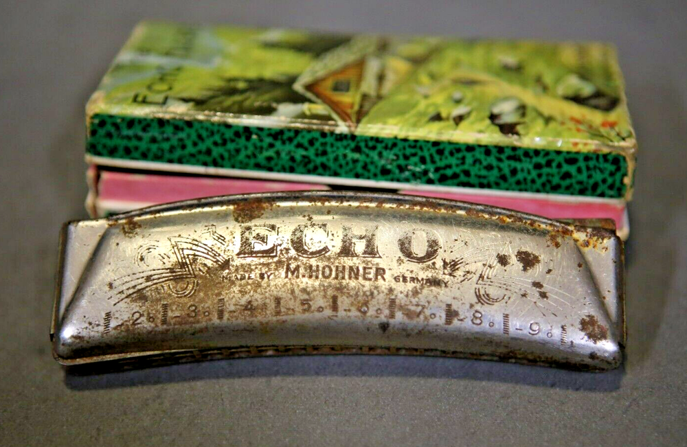 Vintage Harmonica M. Hohner The ECHO Harp Germany In Box