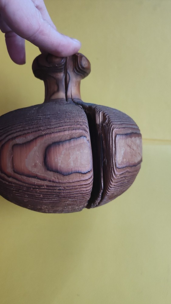 turned wood vase