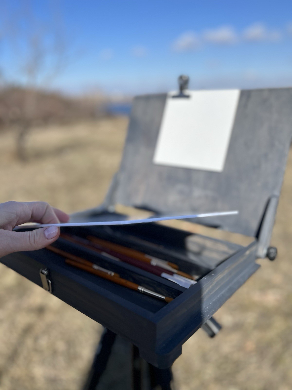 Deep Pochade Box 14*10 “ Plein Air Travel Easel -Portable Artist paint storage